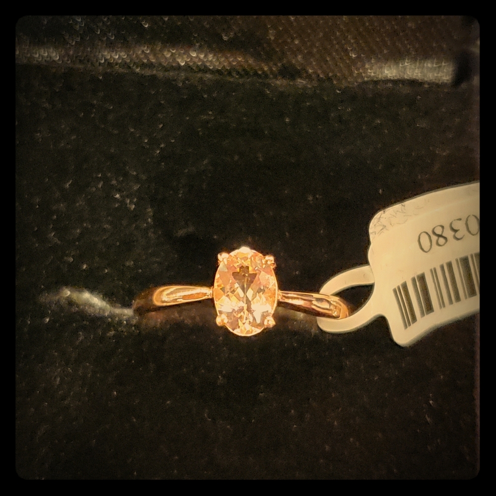 Morganite Solitaire ring